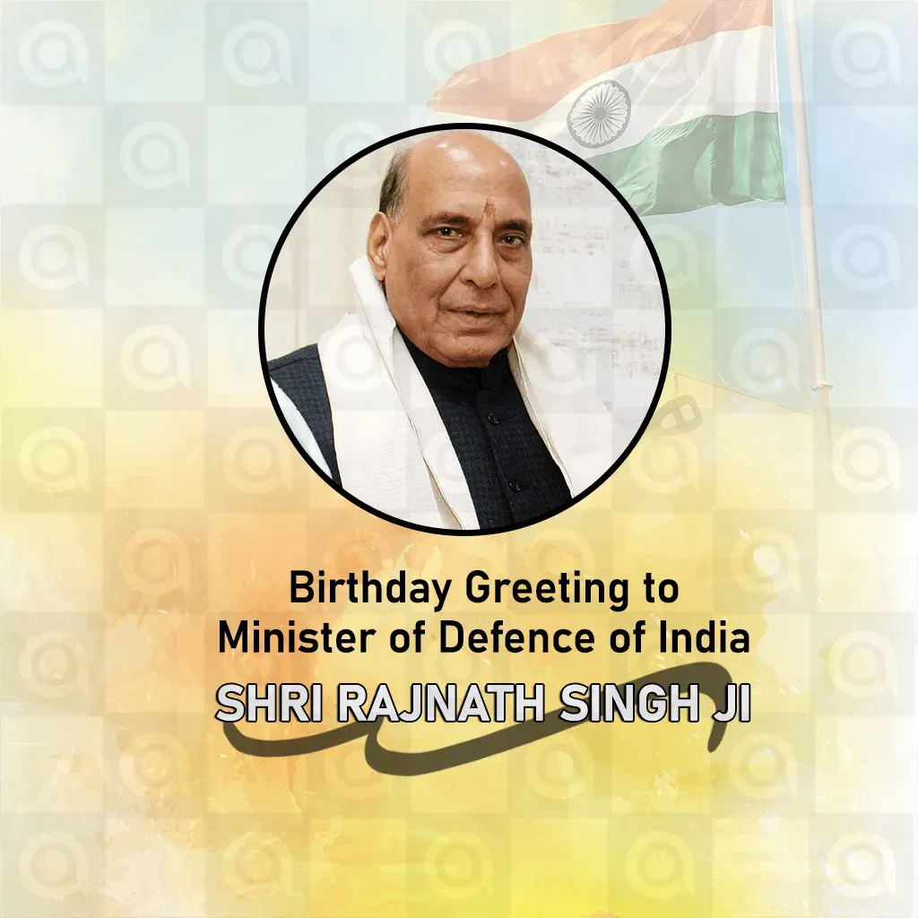 Rajnath Singh Jayanti Poster Template