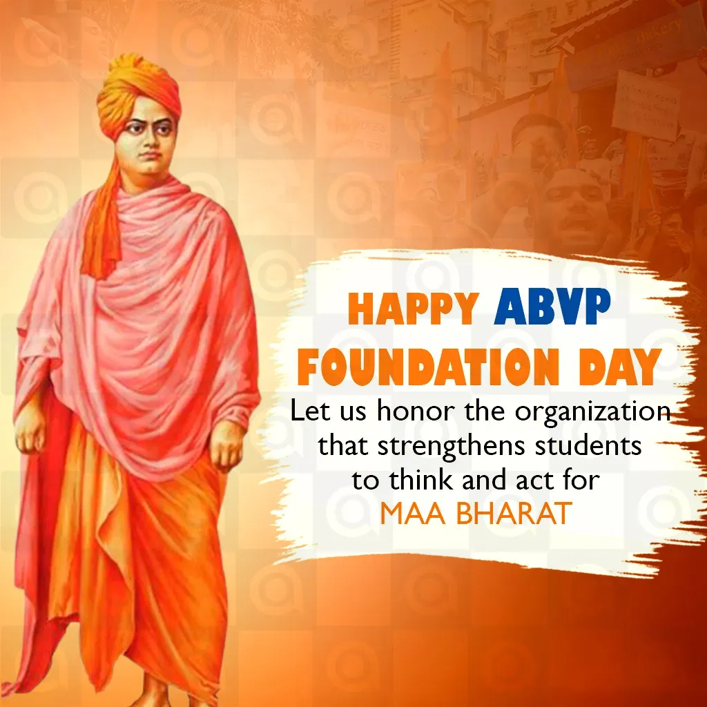 Akhil Bharatiya Vidyarthi Sthapna Diwas Poster Template