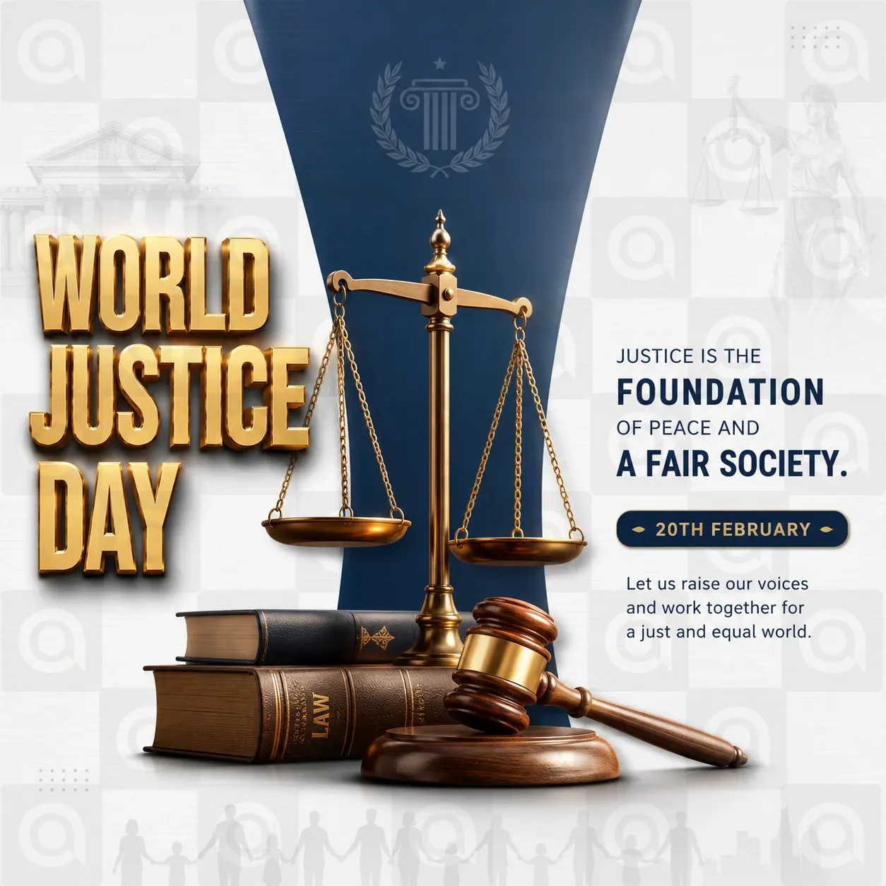 World Justice Day Poster Template