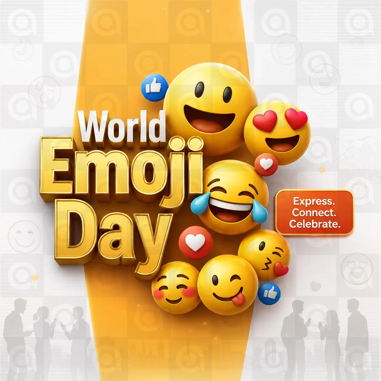 World Emoji Day Poster Template