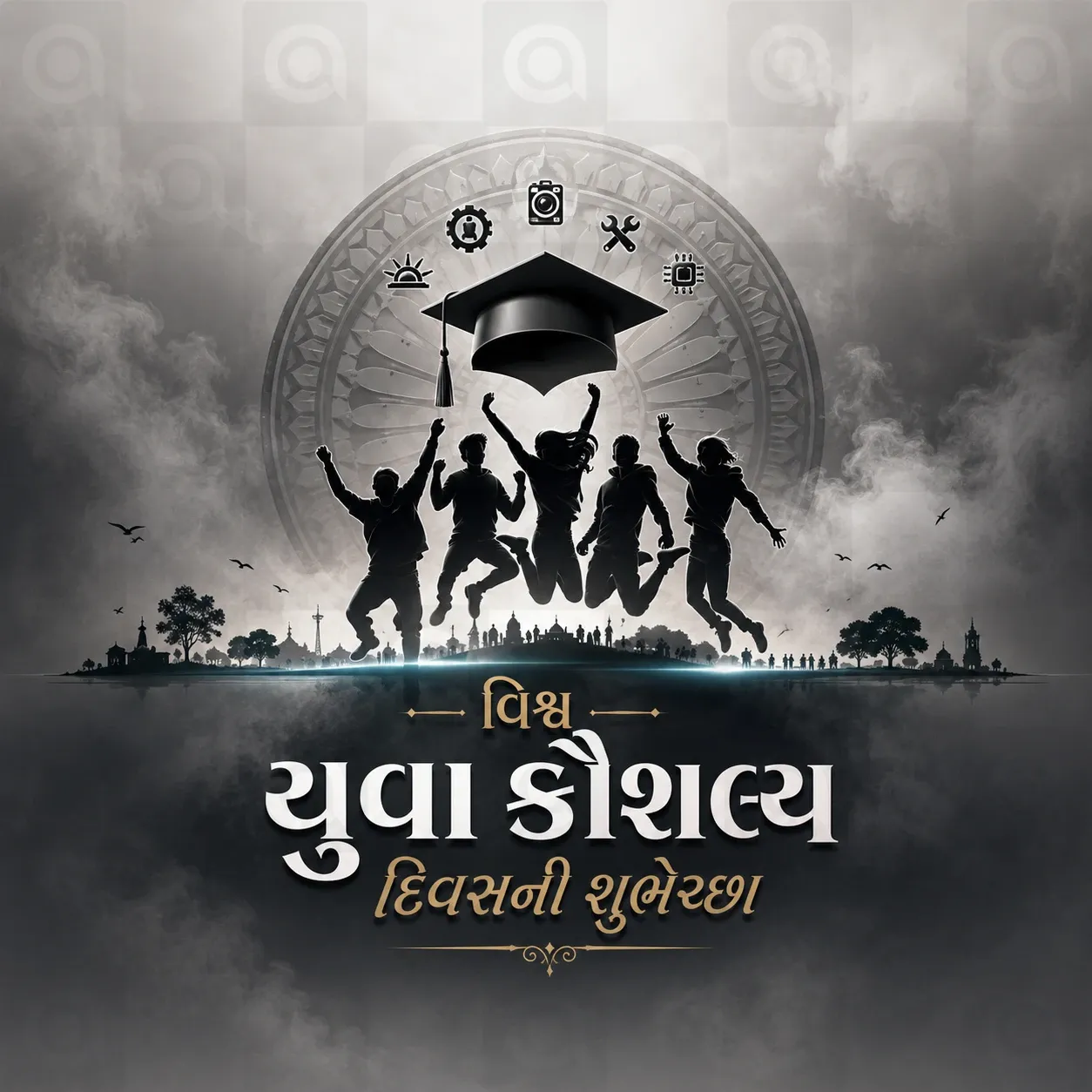 World Youth skill day Poster Template
