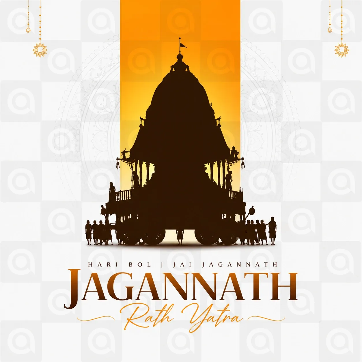Jagannath Rath Yatra (અષાઢી બીજ) Poster Template
