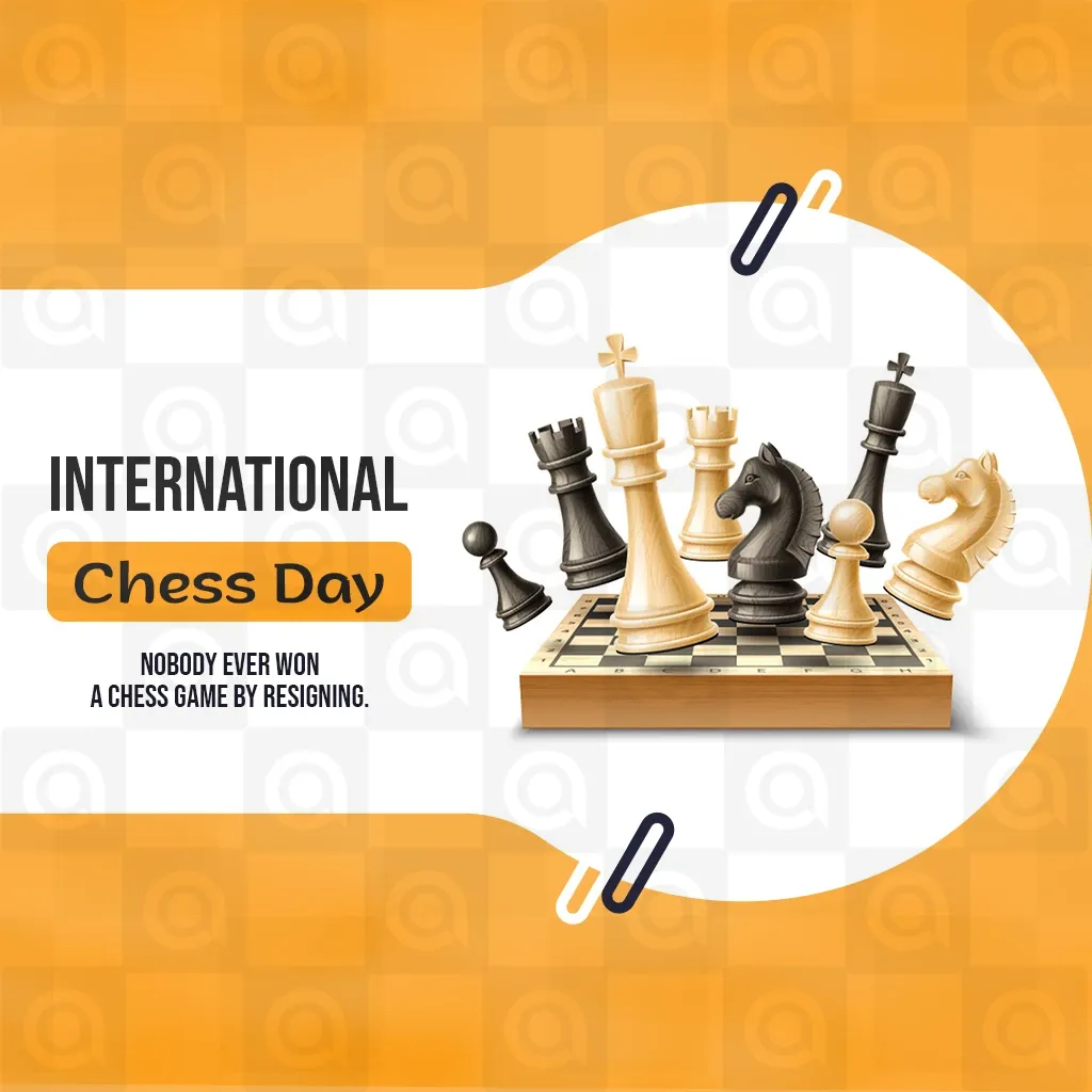 International Chess Day Poster Template