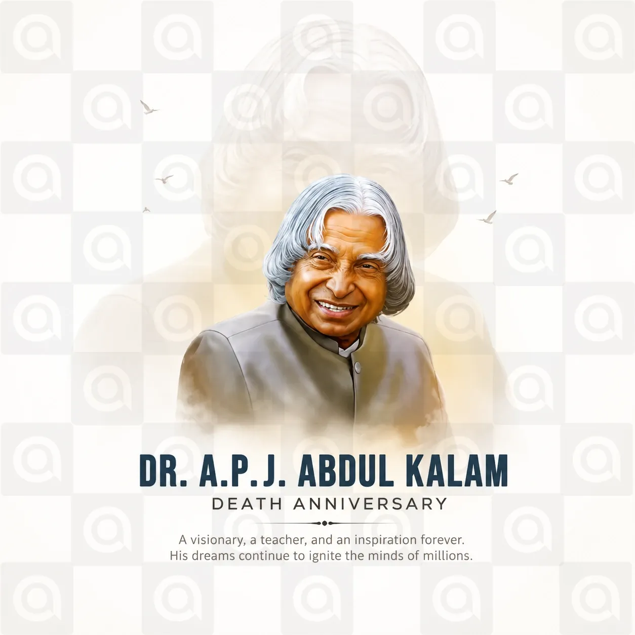 Dr. A.P.J. Abdul Kalam's death anniversary Poster Template - Free Download