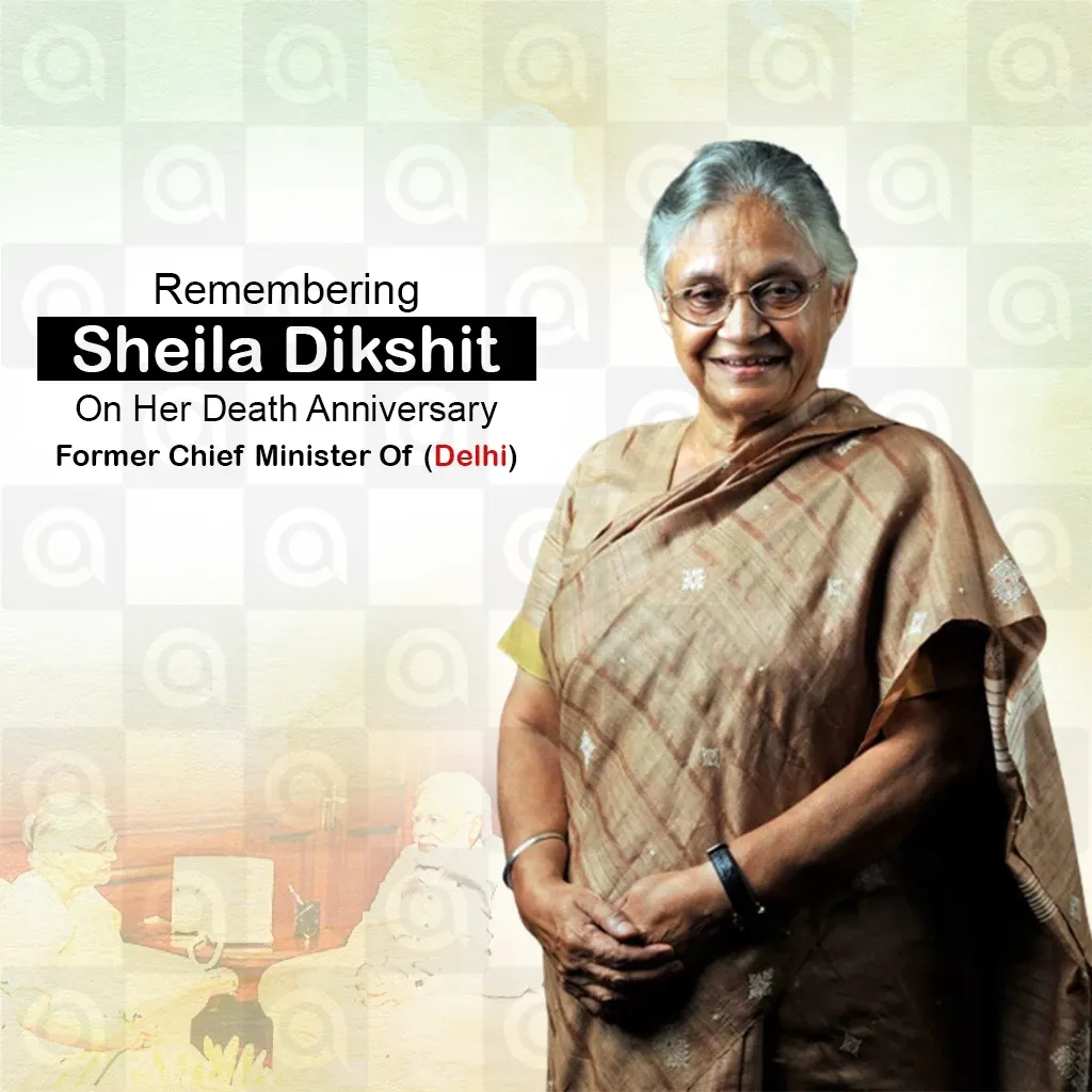 Sheila Dikshit's death anniversary Poster Template
