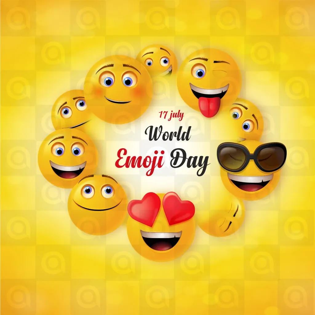 World Emoji Day Poster Template
