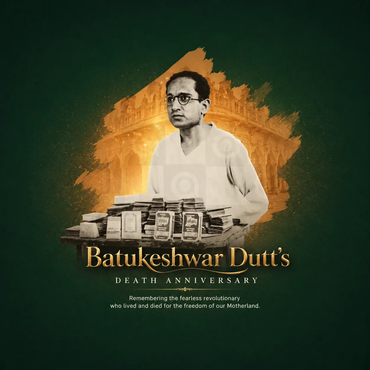 Batukeshwar Dutt's death anniversary Poster Template