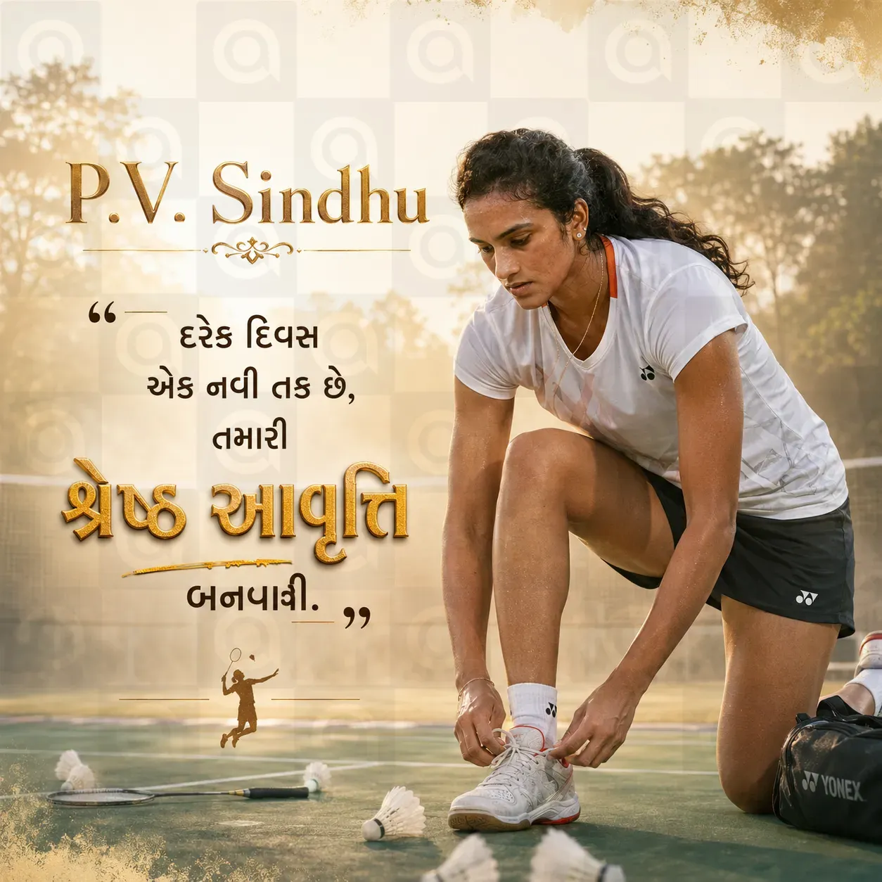 P.V. Sindhu Birth Anniversary Poster Template