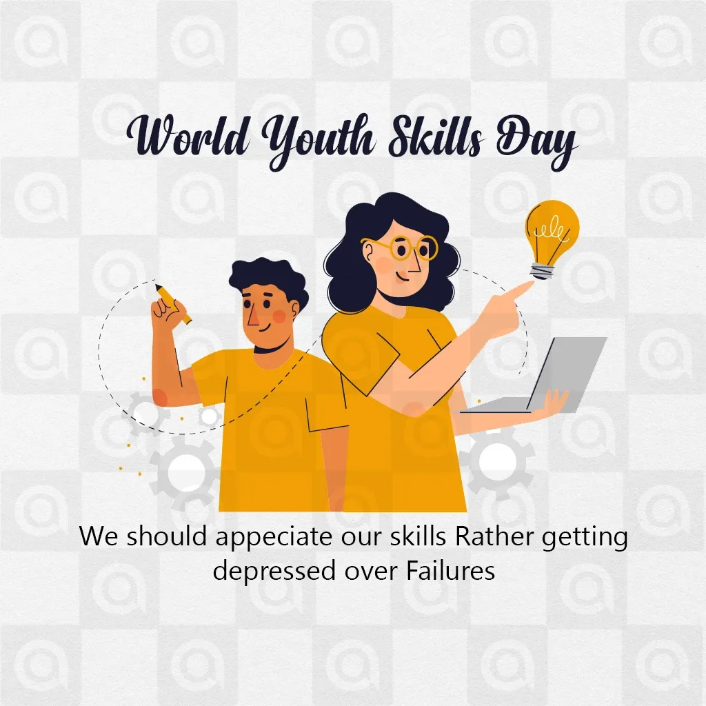 World Youth skill day Poster Template