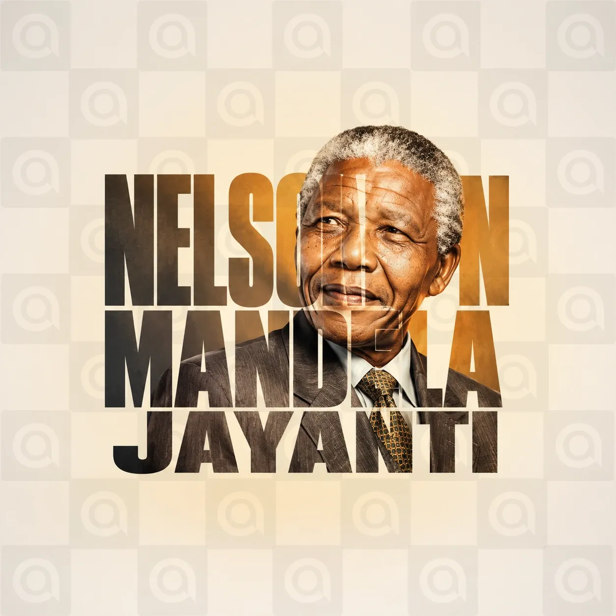 Nelson Mandela Jayanti Poster Template
