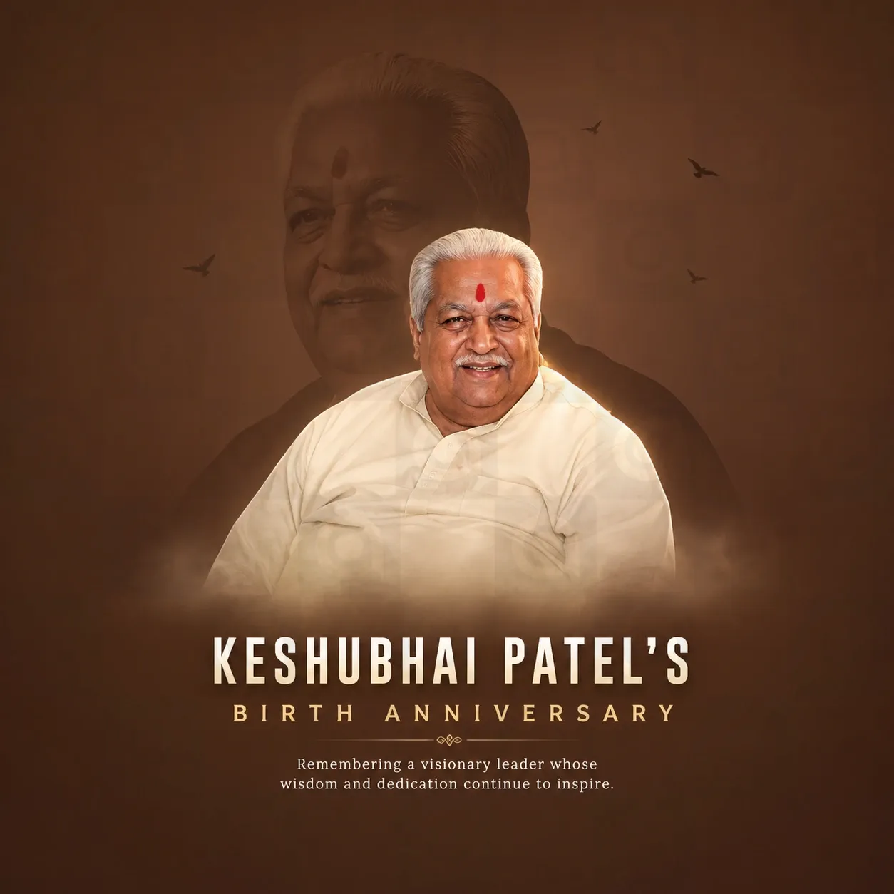 Keshubhai Patel's birth anniversary Poster Template