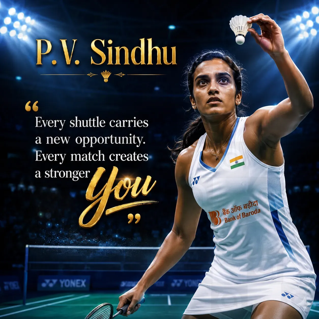 P.V. Sindhu Birth Anniversary Poster Template - Free Download