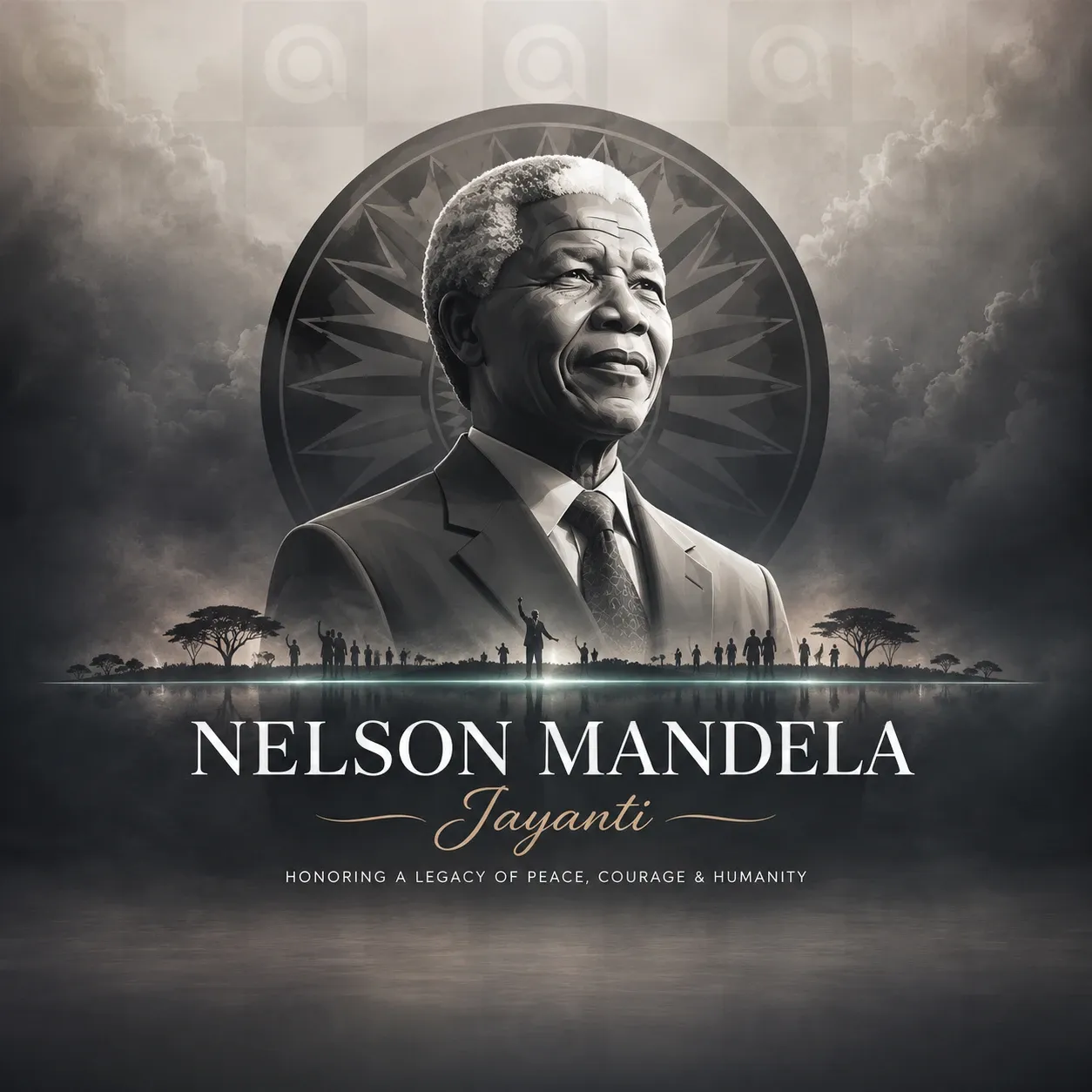 Nelson Mandela Jayanti Poster Template