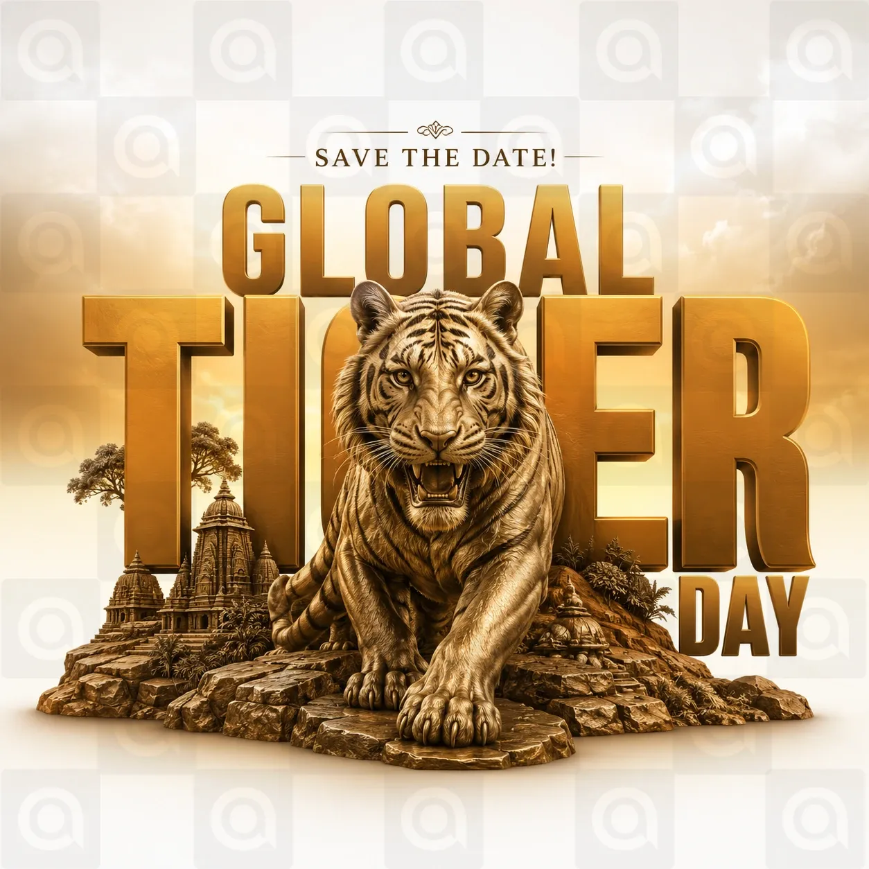 World Tiger Day Poster Template - Design 4