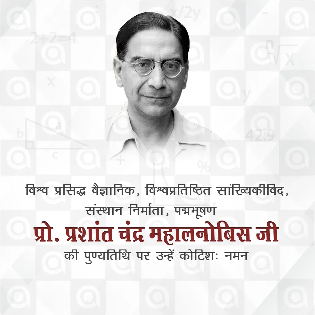 Prasanta Chandra (Father of Indian Statistics) Death Anniversary Poster Template