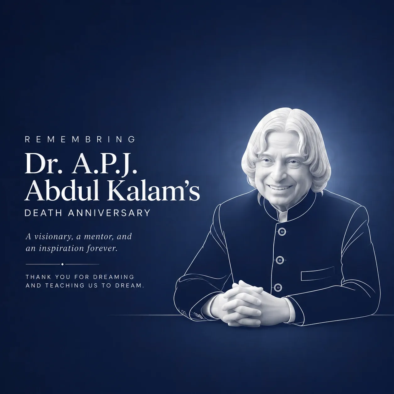 Dr. A.P.J. Abdul Kalam's death anniversary Poster Template