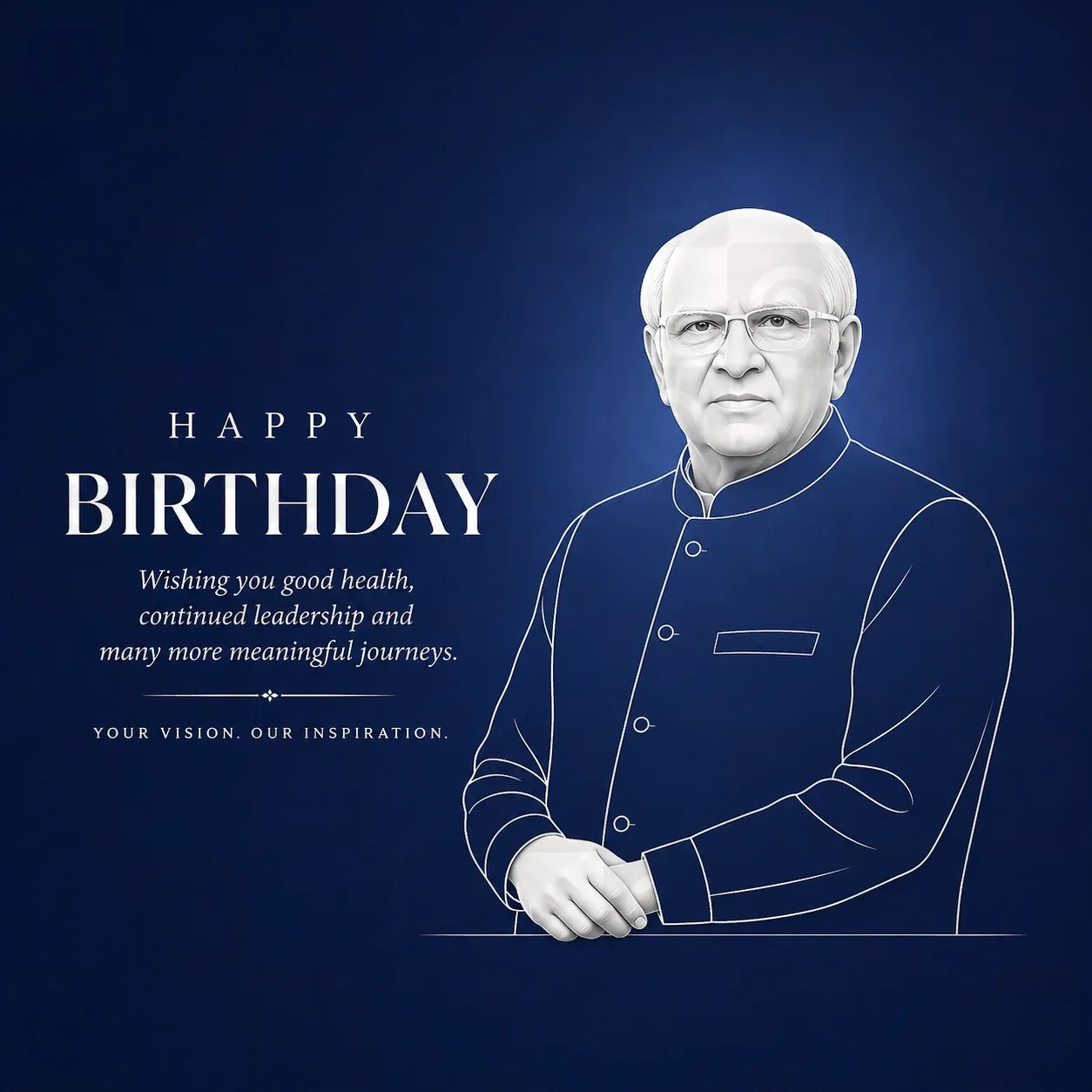 Bhupendrabhai Patel's birthday Poster Template