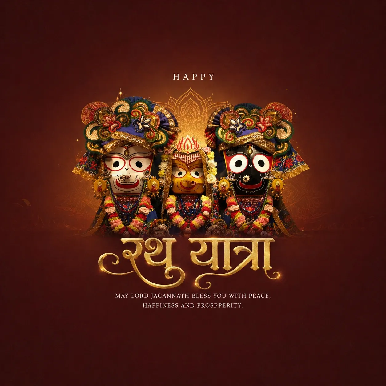 Jagannath Rath Yatra (અષાઢી બીજ) Poster Template - Design 28