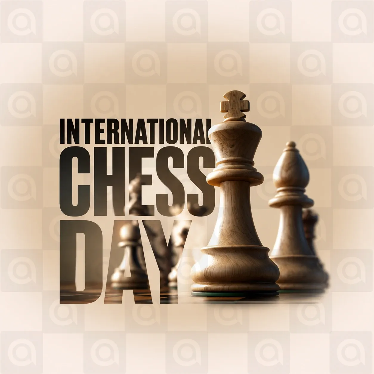 International Chess Day Poster Template