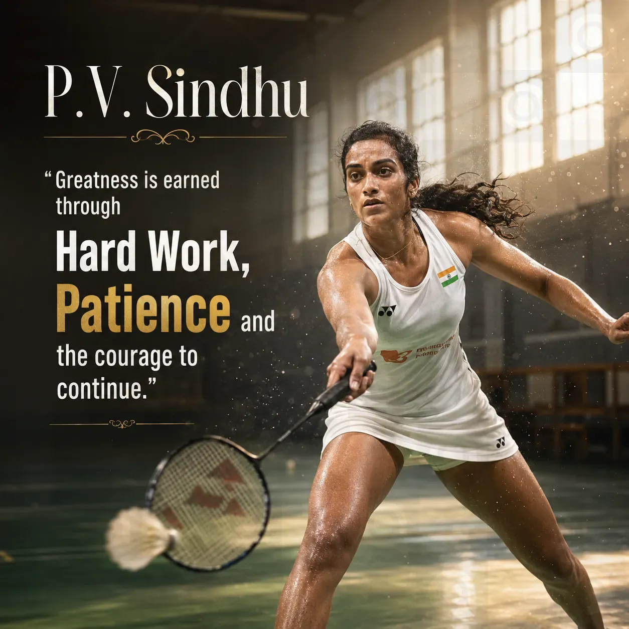 P.V. Sindhu Birth Anniversary Poster Template