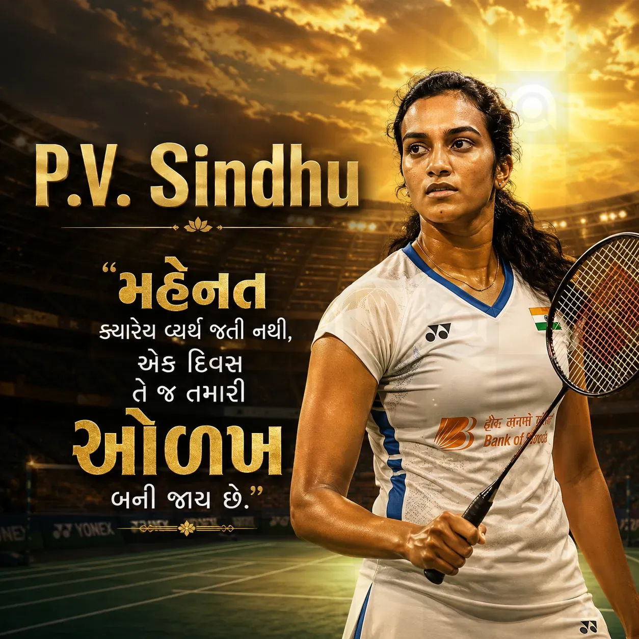 P.V. Sindhu Birth Anniversary Poster Template - Free Download