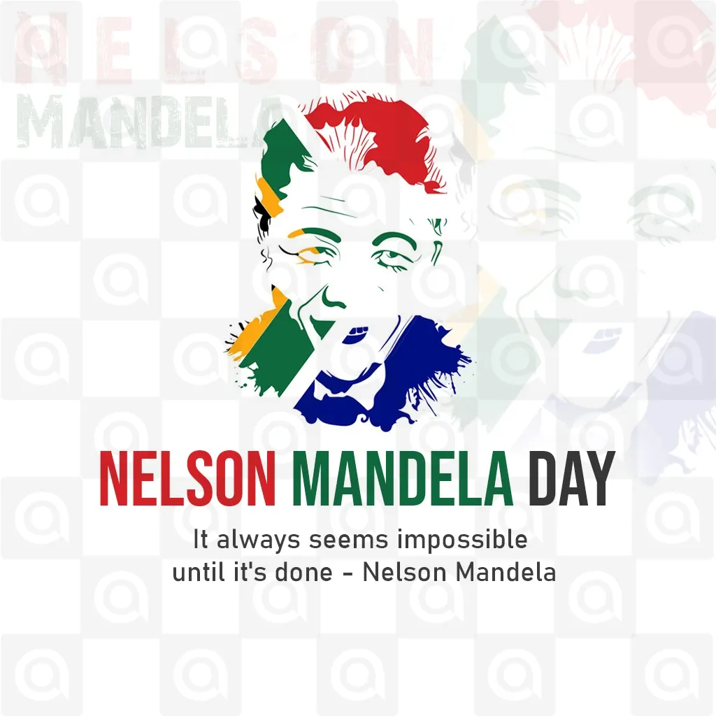 Nelson Mandela Jayanti Poster Template