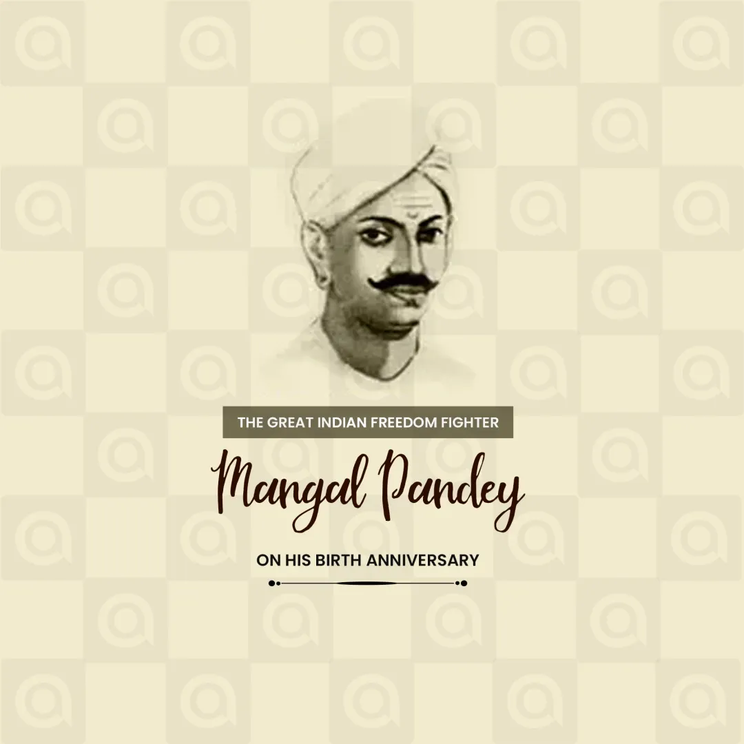 Mangal Pandey Jayanti Poster Template - Free Download