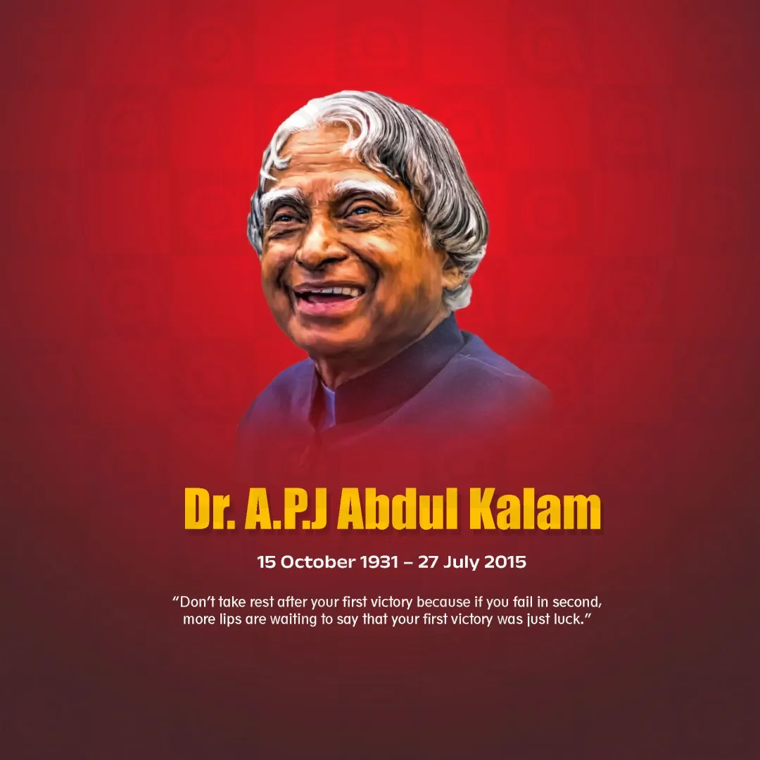 Dr. A.P.J. Abdul Kalam's death anniversary Poster Template - Free Download