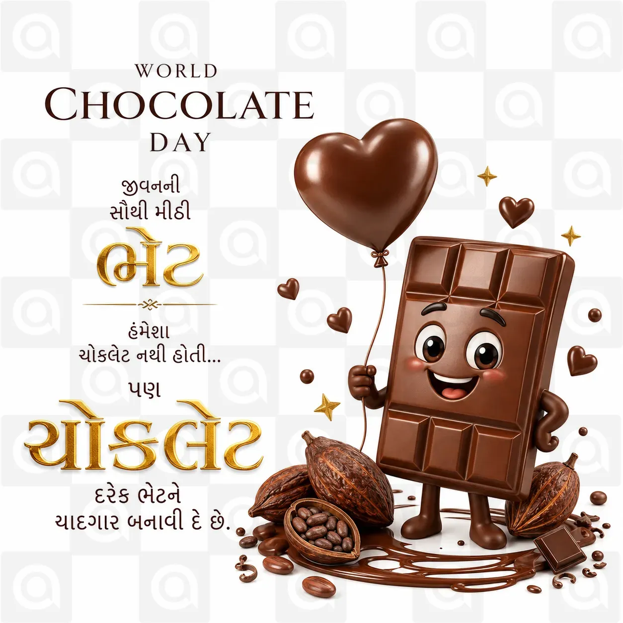 World Chocolate Day Poster Template