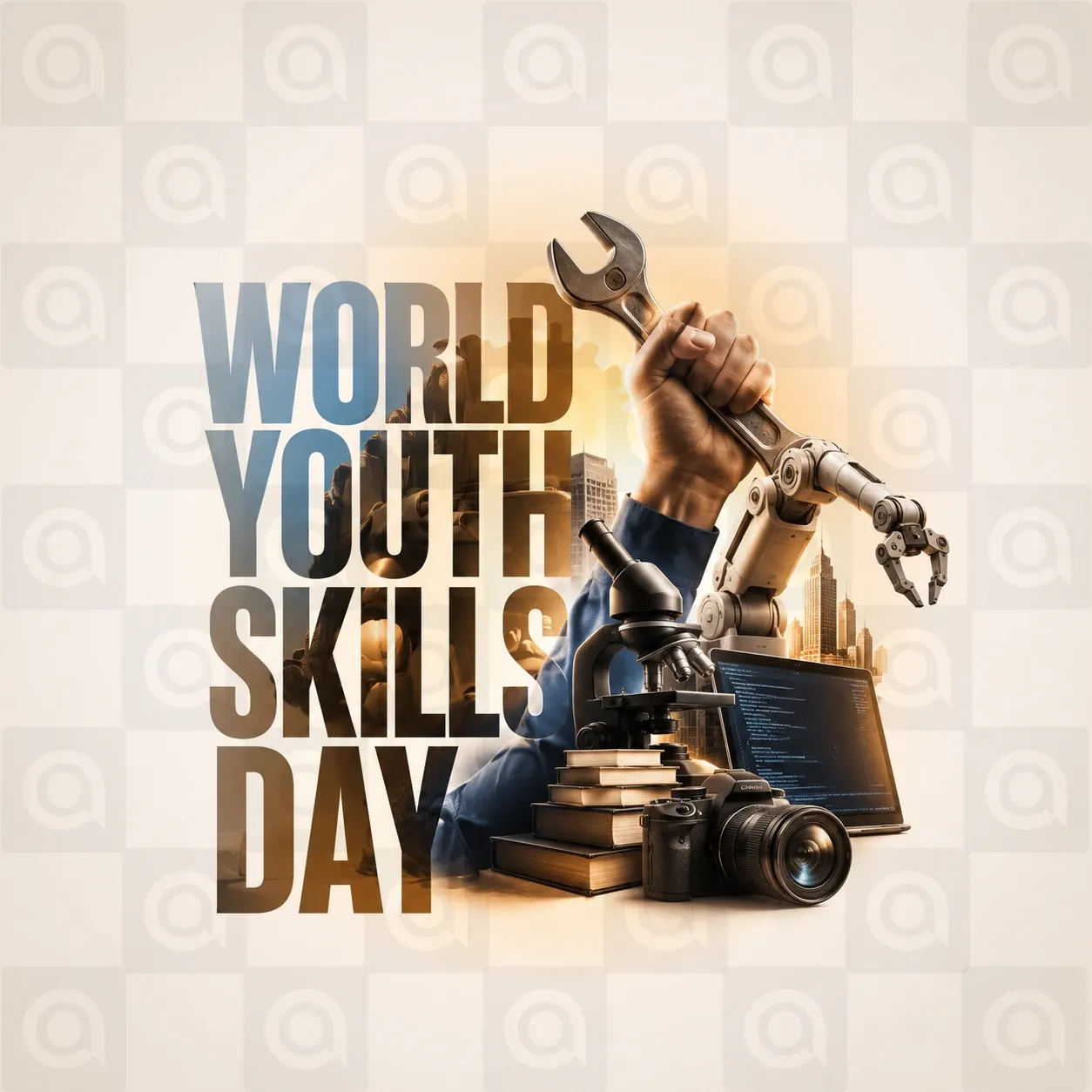 World Youth skill day Poster Template - Design 6