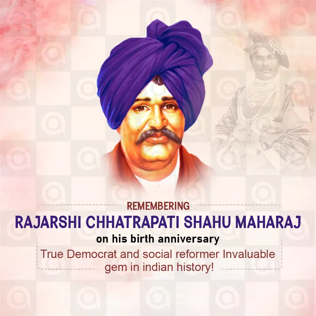 Rajarshi Chhatrapati Shahu Maharaj's Birth Anniversary Poster Template