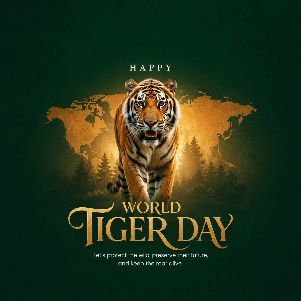 World Tiger Day Poster Template - Design 2