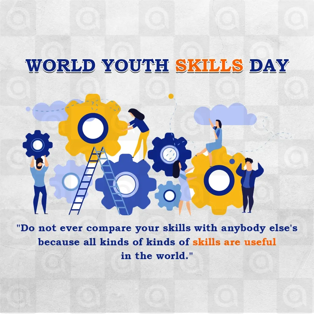 World Youth skill day Poster Template