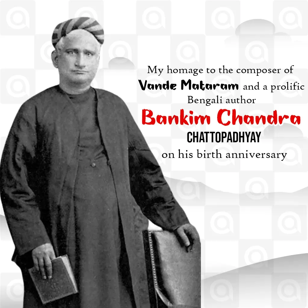 Bankim Chandra Chatterjee Birth Anniversary Poster Template