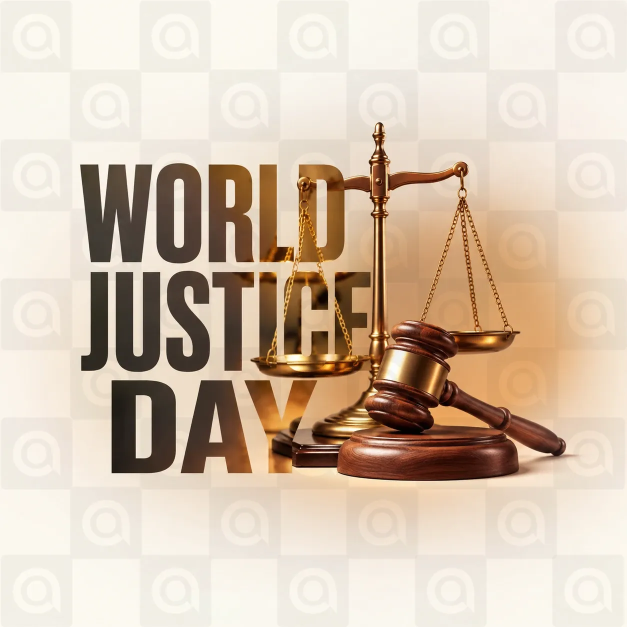 World Justice Day Poster Template