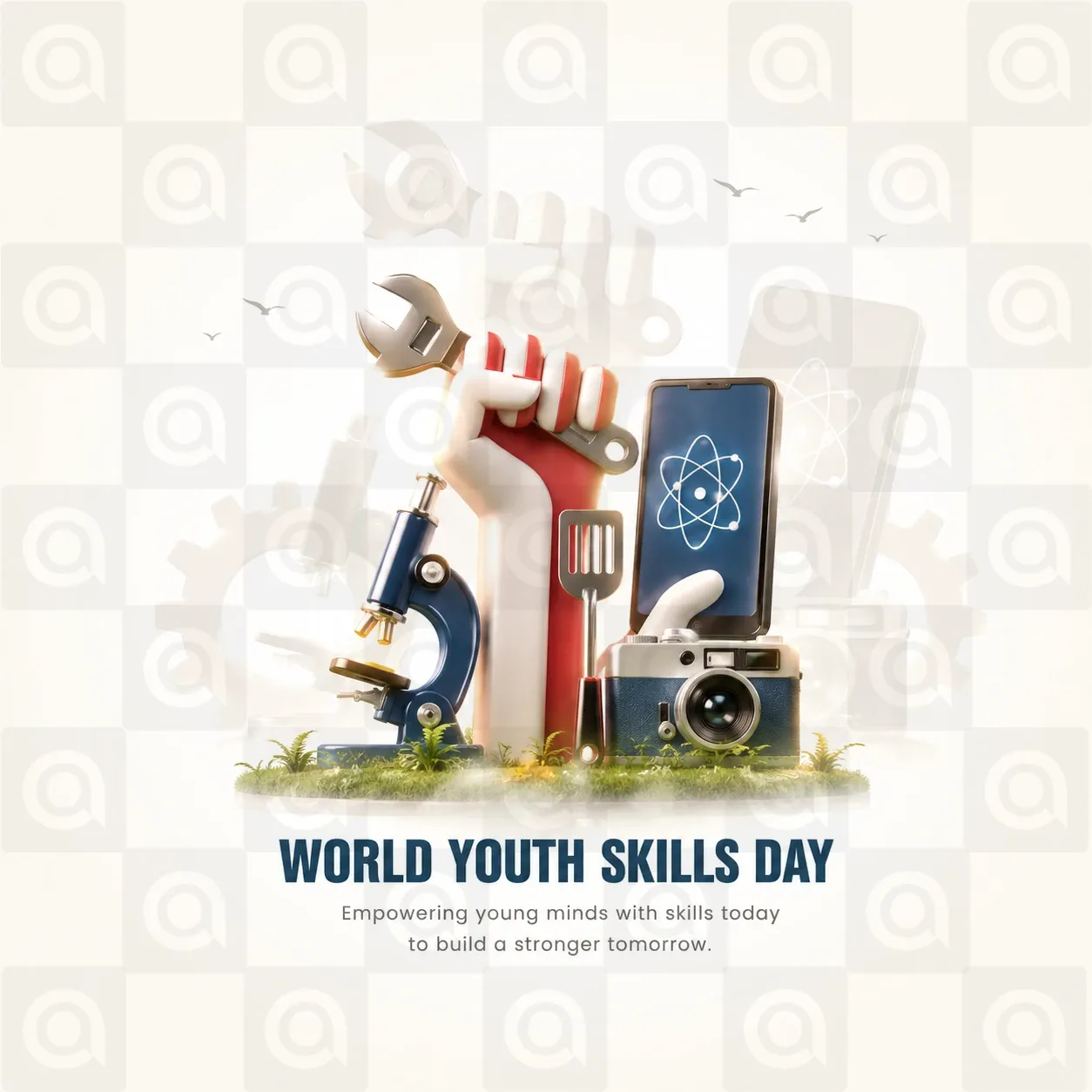 World Youth skill day Poster Template