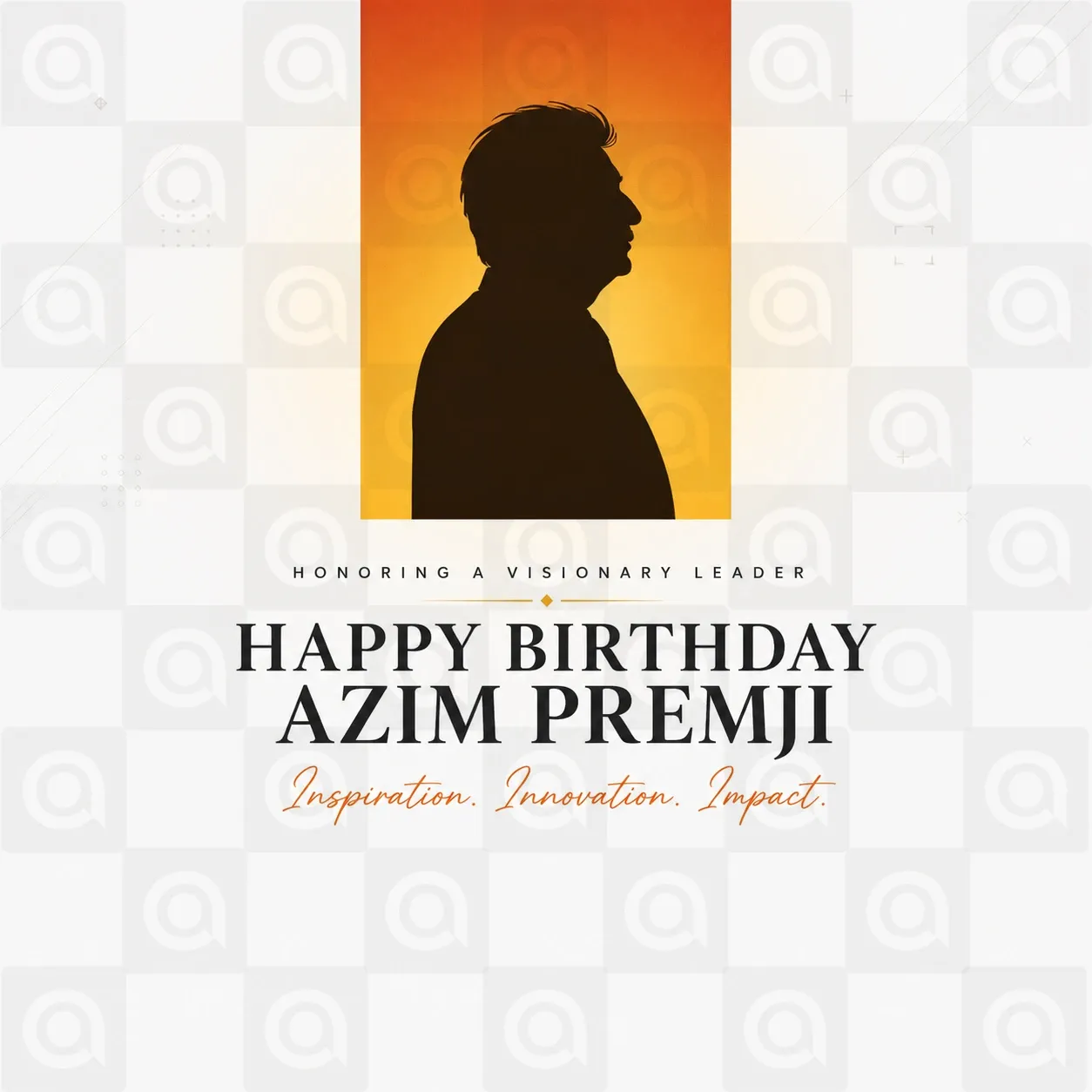 Azim Premji's birthday Poster Template