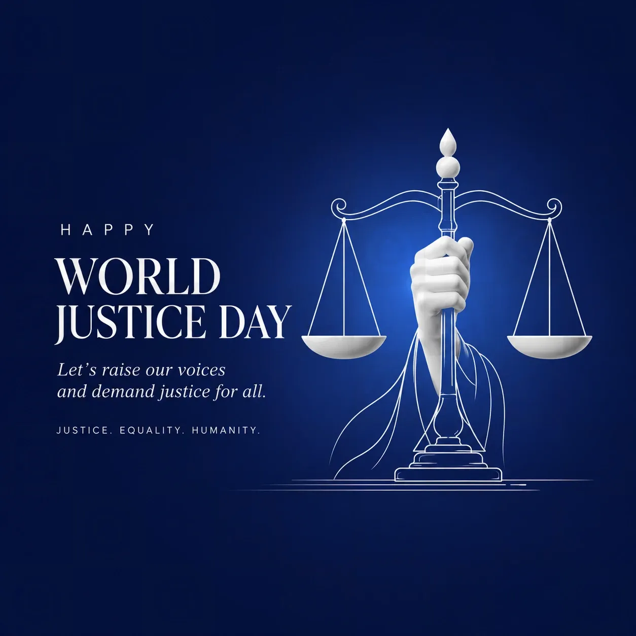World Justice Day Poster Template