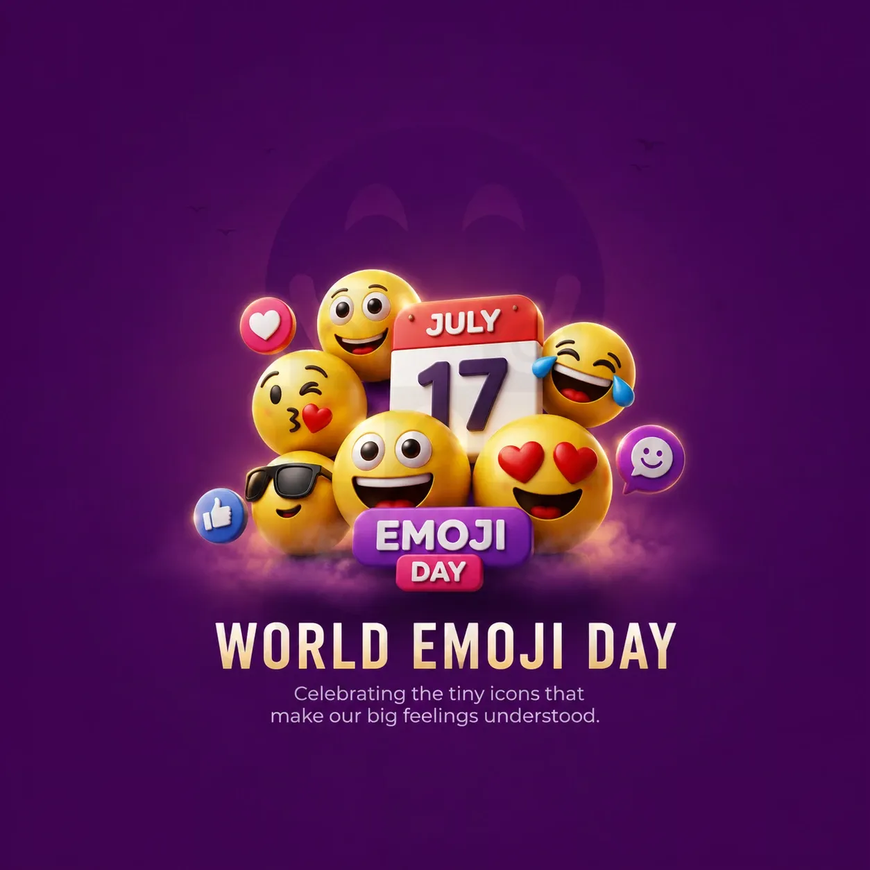 World Emoji Day Poster Template