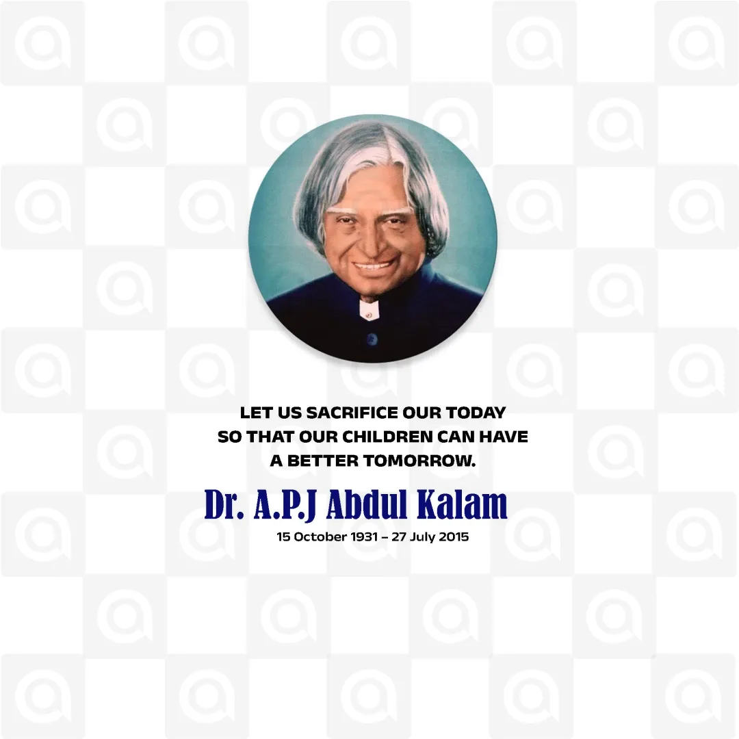 Dr. A.P.J. Abdul Kalam's death anniversary Poster Template