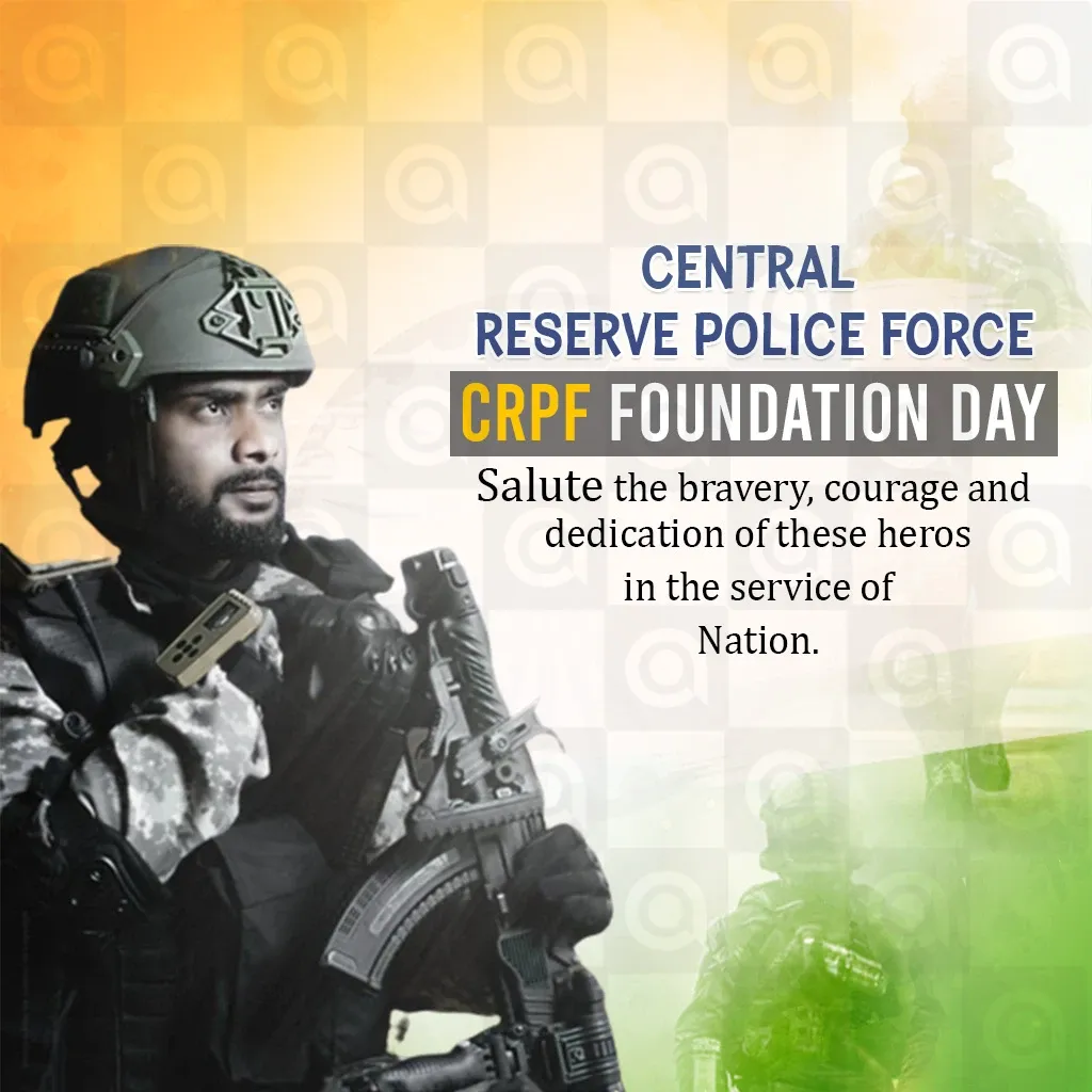 CRPF Foundation Day Poster Template