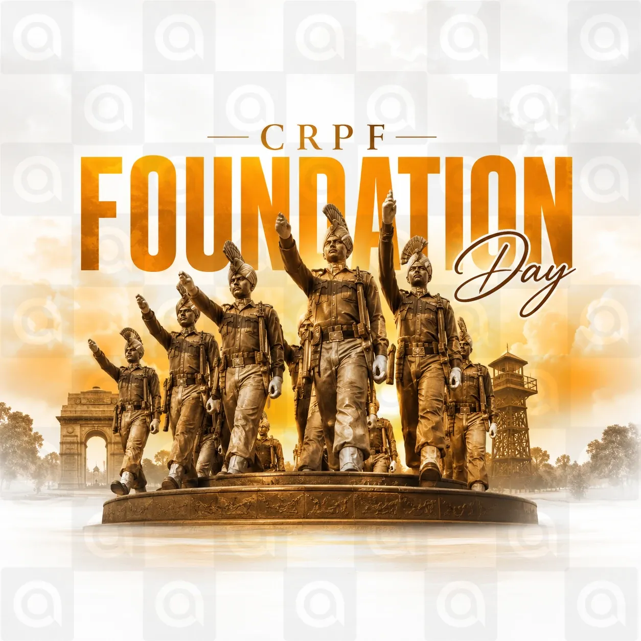 CRPF Foundation Day Poster Template - Design 3