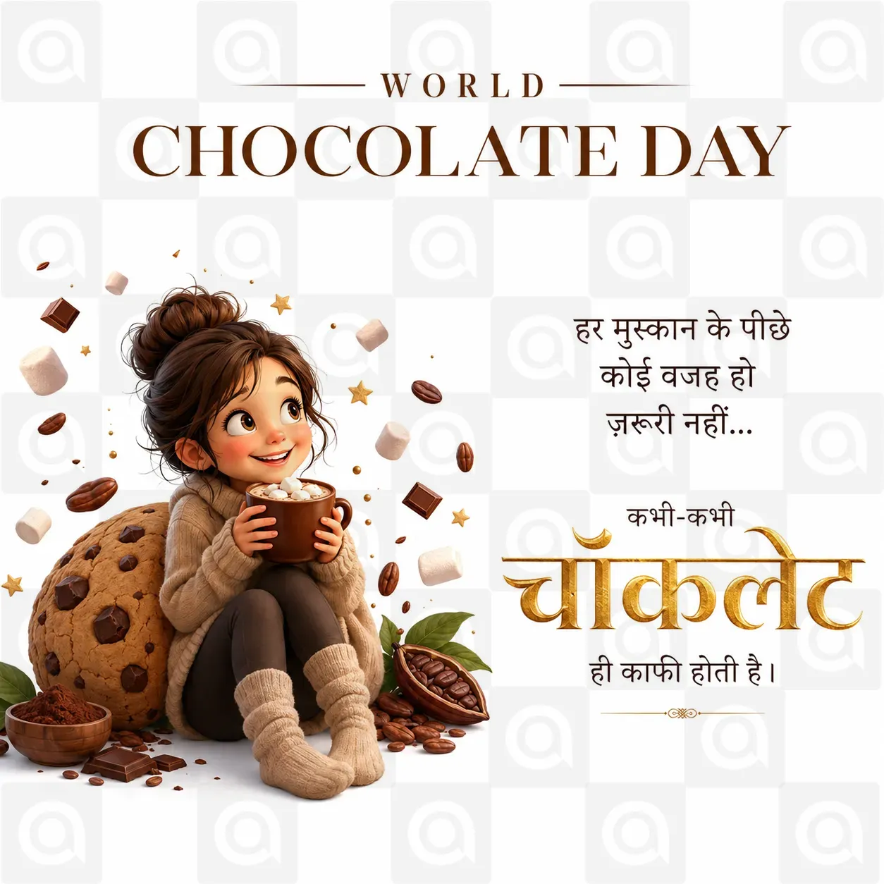 World Chocolate Day Poster Template