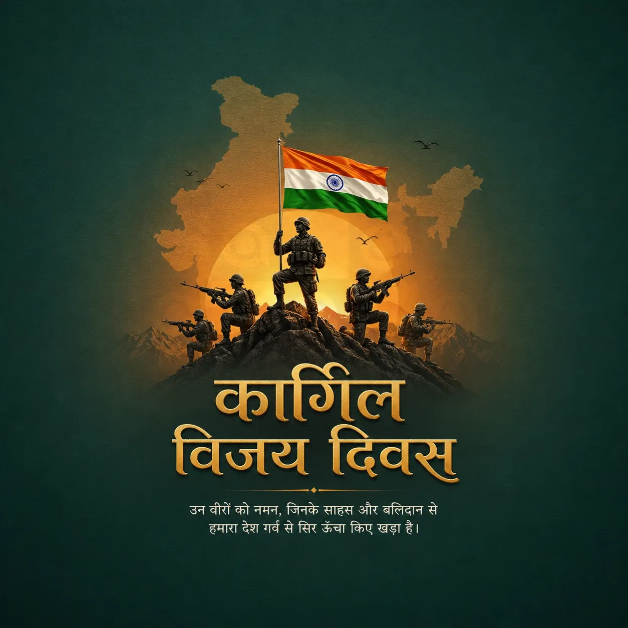 Kargil Vijay Diwas Poster Template
