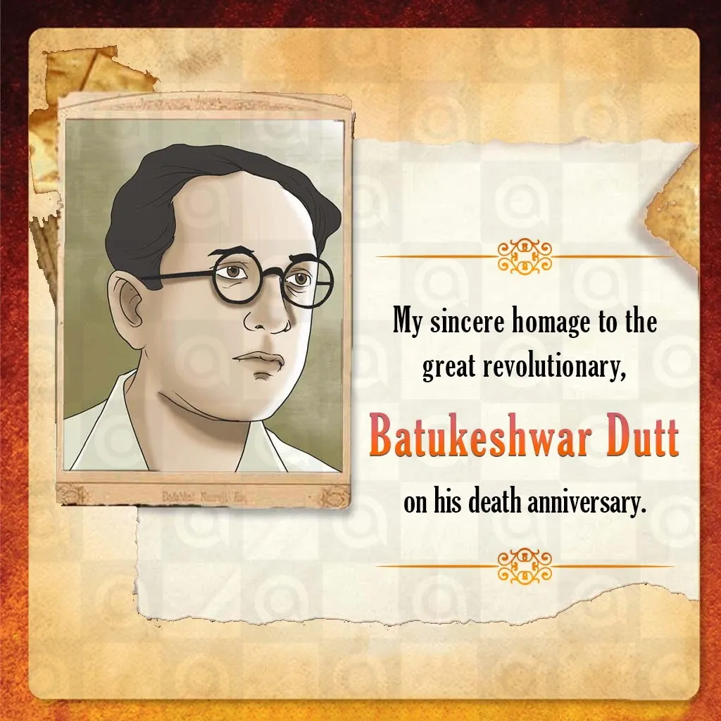 Batukeshwar Dutt's death anniversary Poster Template - Free Download