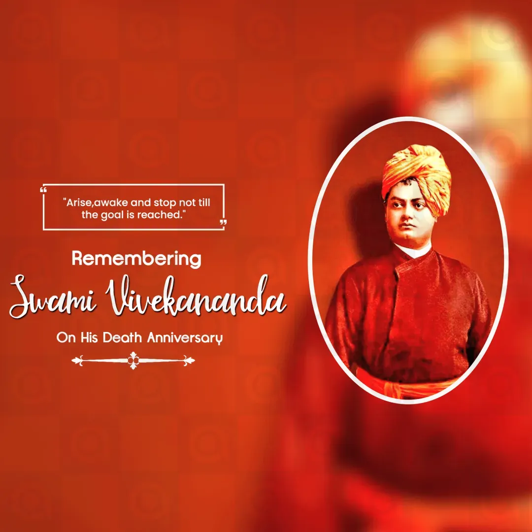Swami Vivekananda Death Anniversary Poster Template