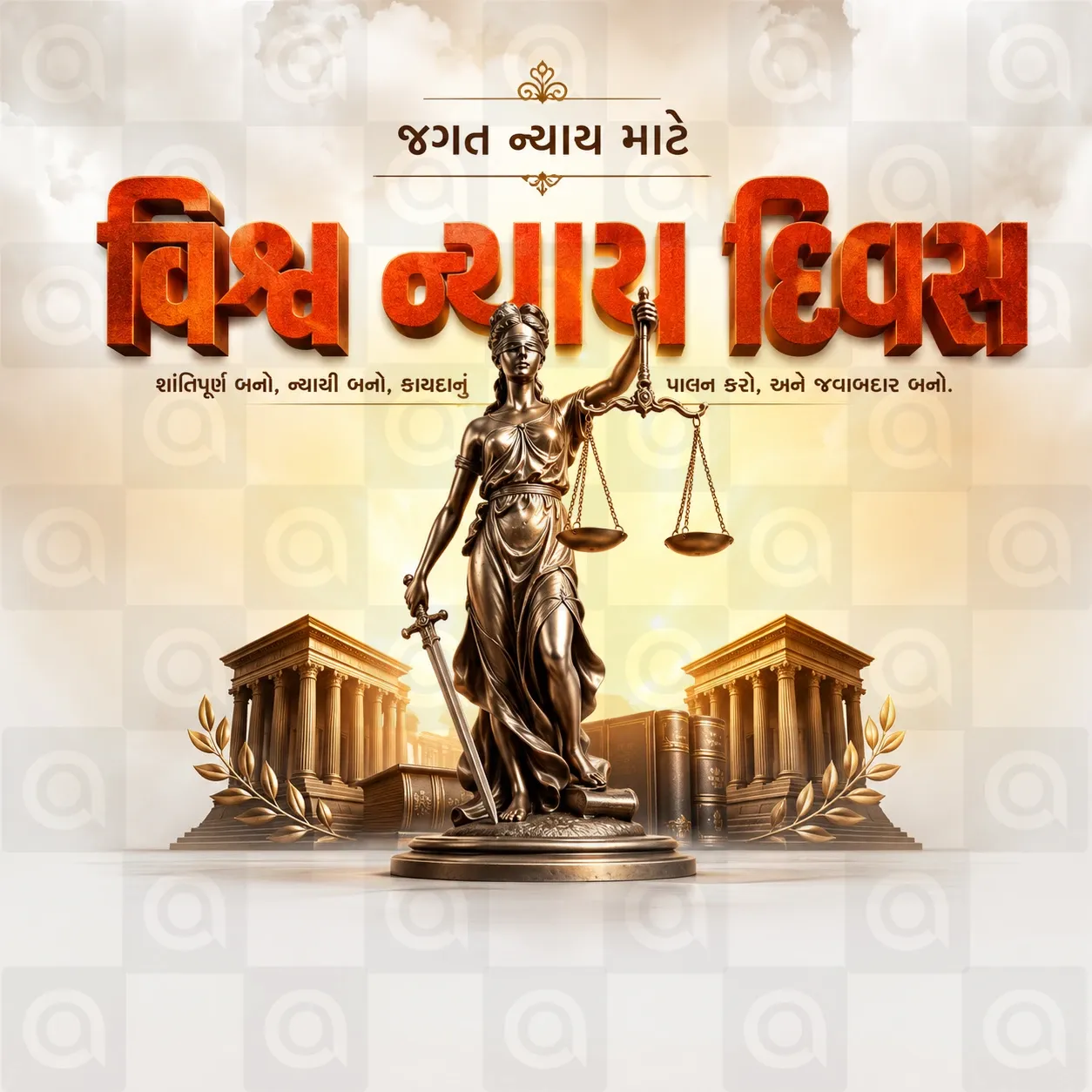 World Justice Day Poster Template