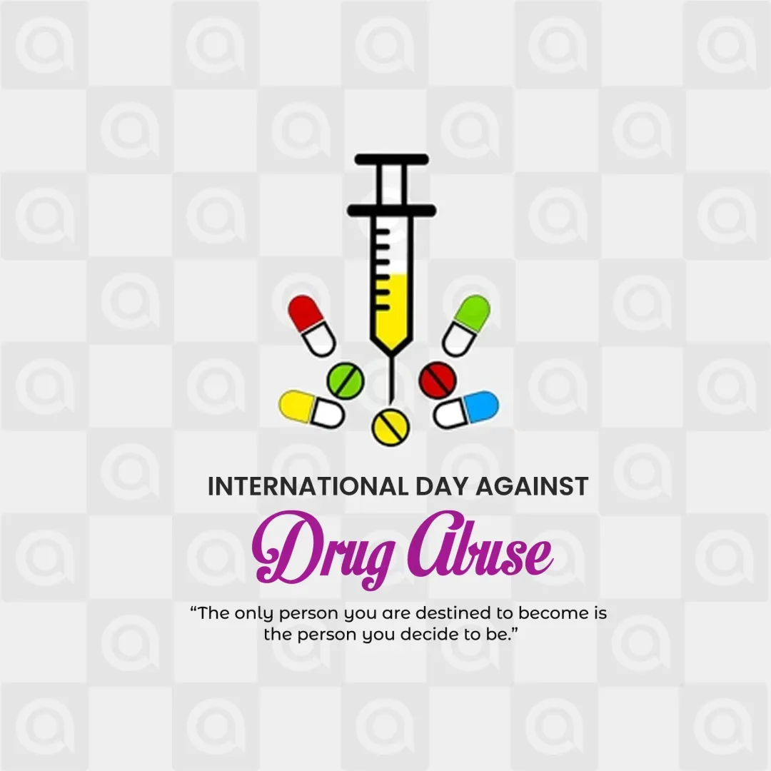 International Day Against Drug Abuse Poster Template - Free Download