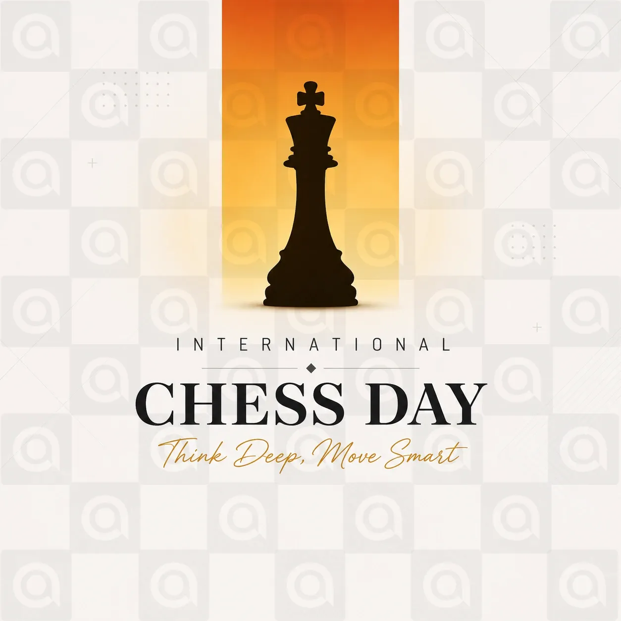 International Chess Day Poster Template
