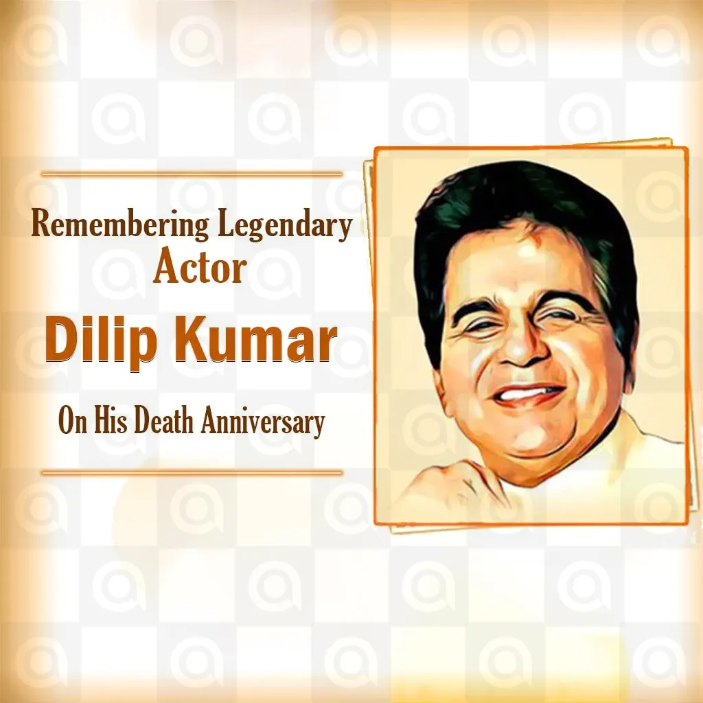 Dilipkumar Death Anniversary Poster Template